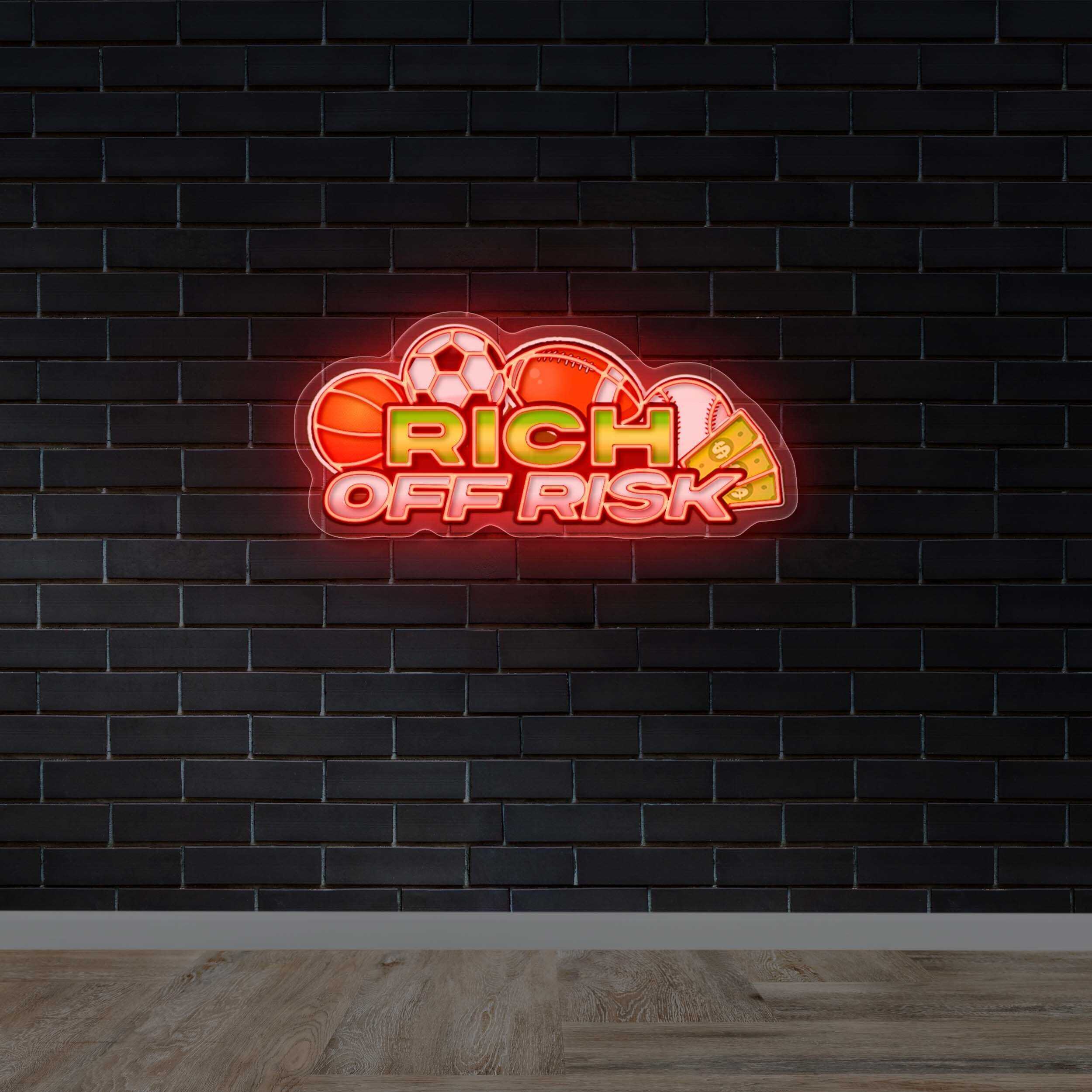Rich Off Risk Logo – Premium Neon Artwork