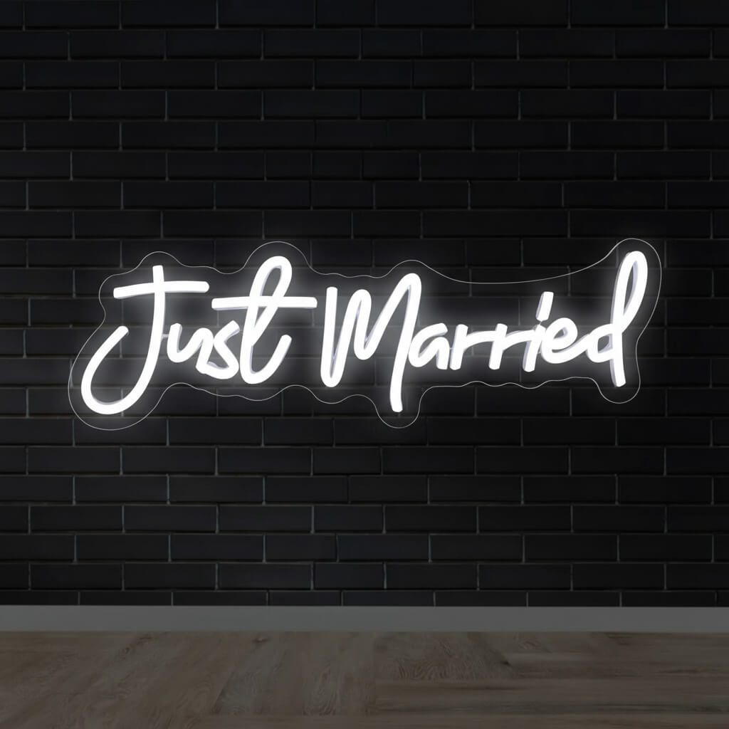 Just Married Wedding LED Neon Sign
