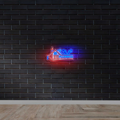 JW Plumbing & Heating Services - Premium Neon Artwork