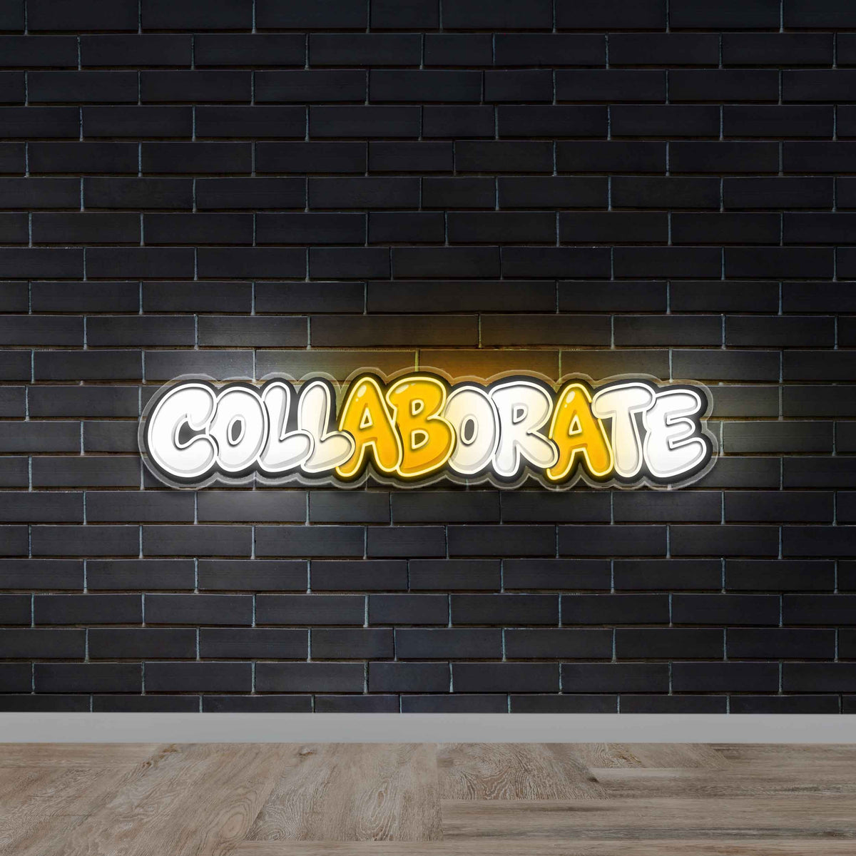 Collaborate - Premium Neon Artwork