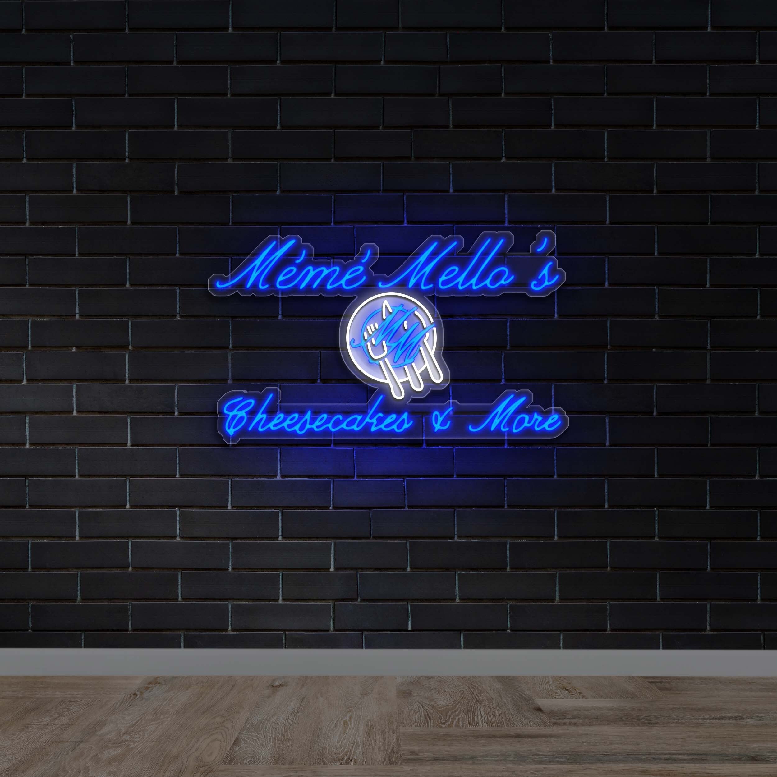 Meme Mello's Cheesecakes & More - Premium Neon Artwork