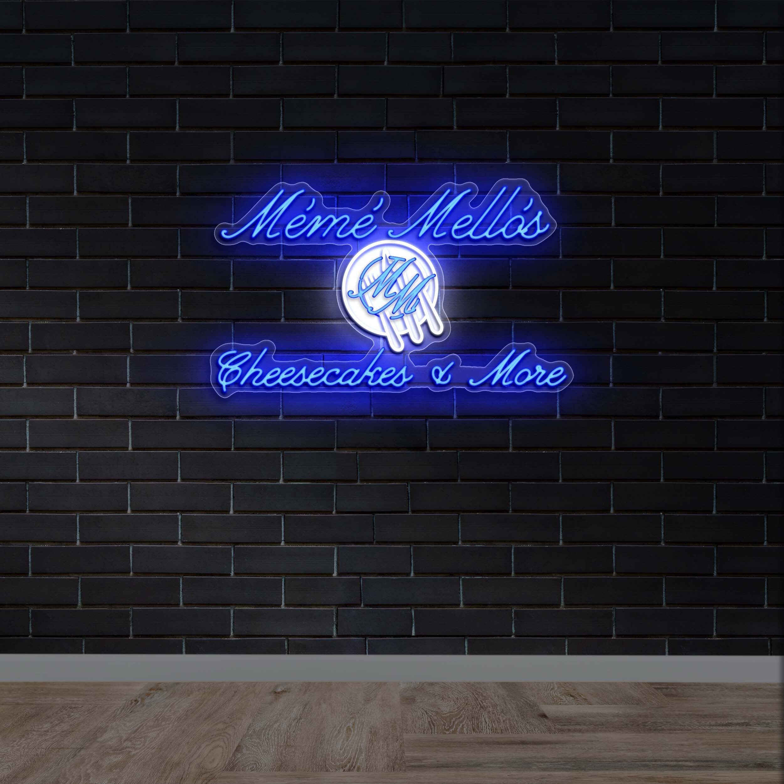 Meme Mello's Cheesecakes & More - Premium Neon Artwork