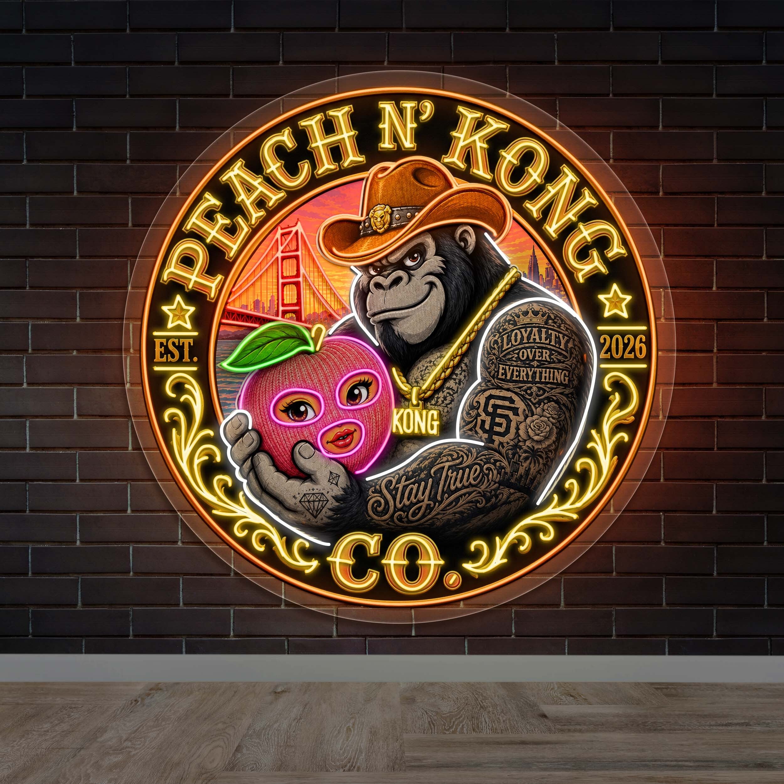 Peach N' Kong Co. - Premium Neon Artwork
