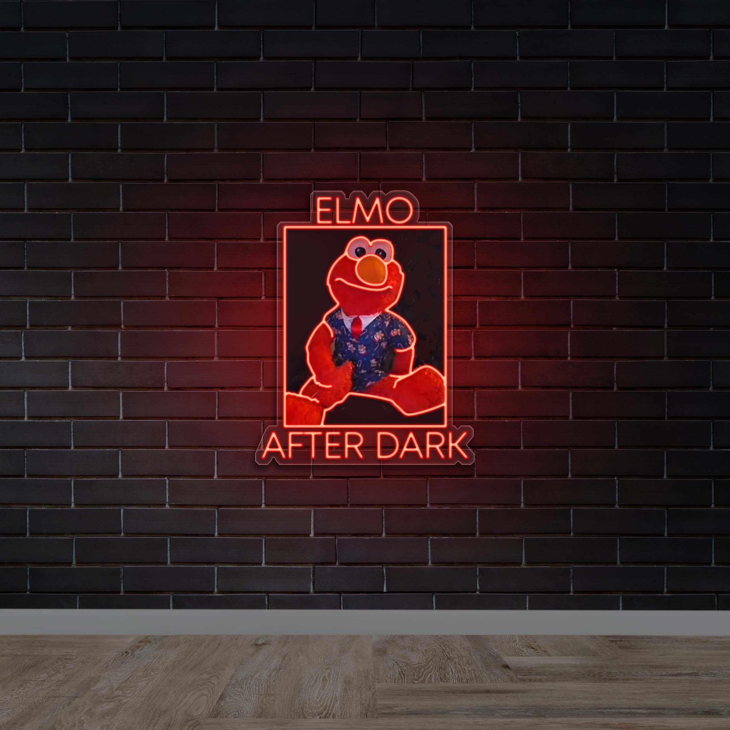 Elmo After Dark - Premium Neon Artwork