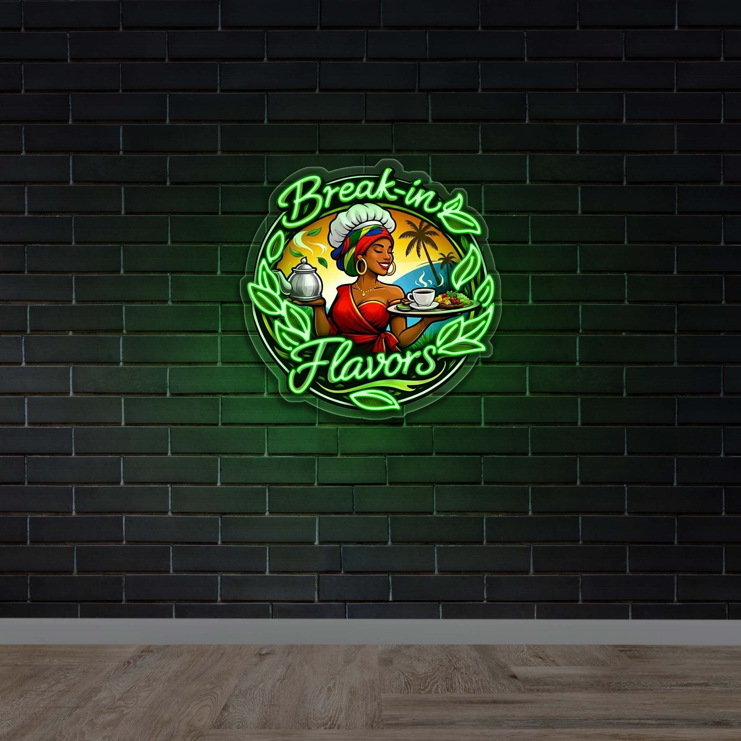 Break-in Flavors - Premium Neon Artwork
