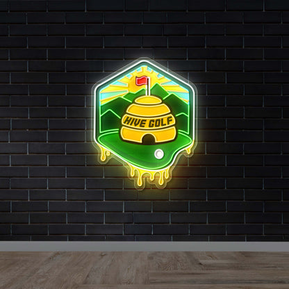 Hive Golf - Premium Neon Artwork