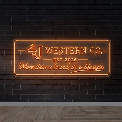 4J Western | 2nd Version - Premium Neon Artwork