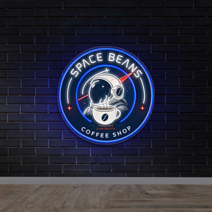 Space Beans - Premium Neon Artwork