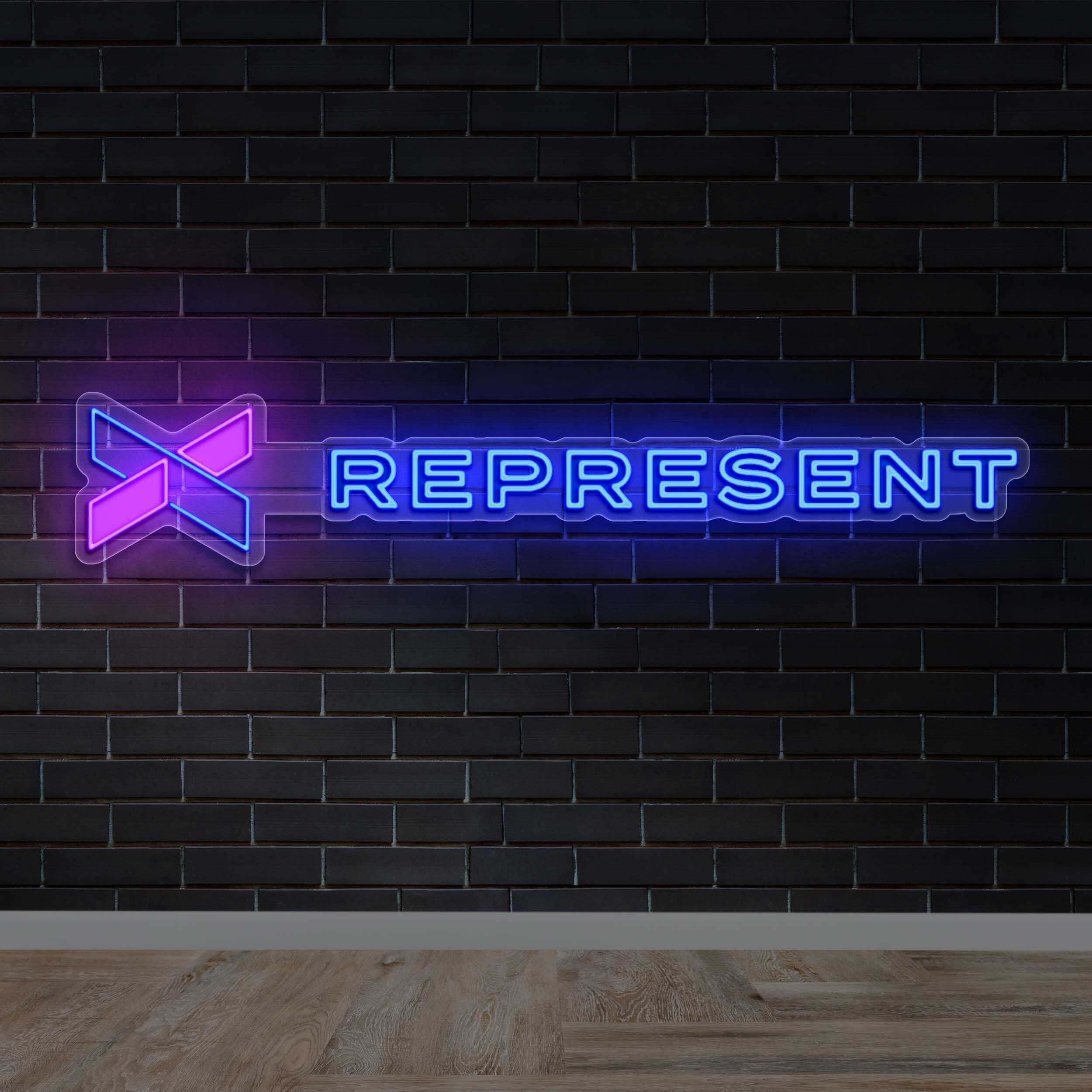 REPRESENT - Premium Neon Artwork