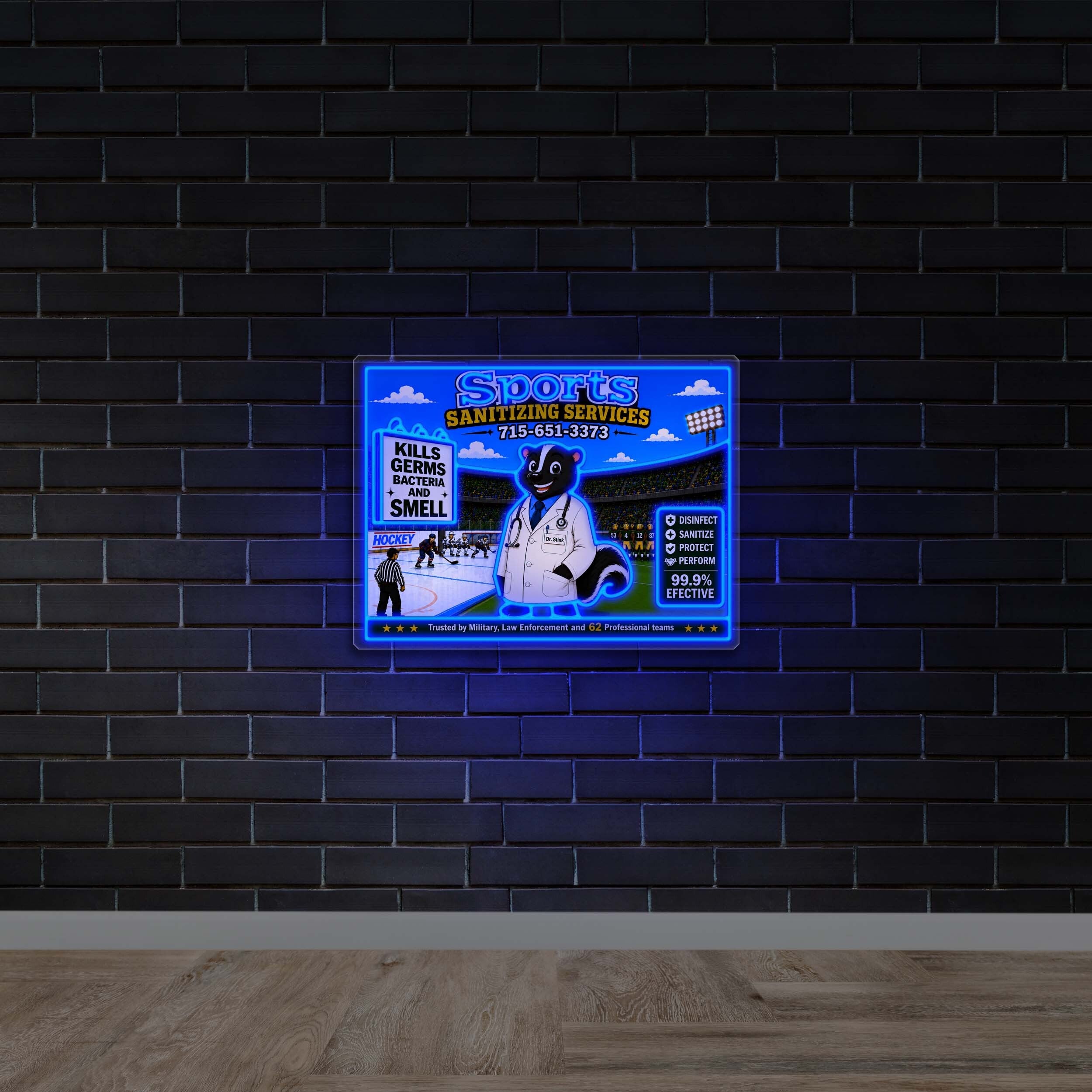 SPORTS Sanitizing Services - Premium Neon Artwork