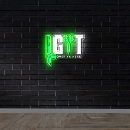 GT Over Ya Head – Premium Neon Artwork