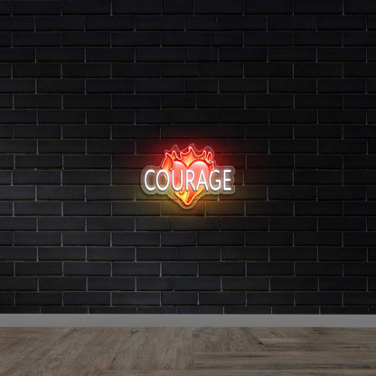 COURAGE - Premium Neon Artwork