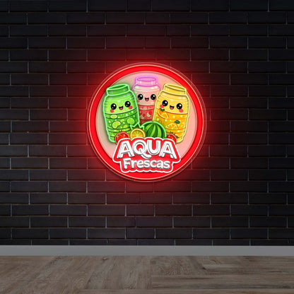 Aqua Frescas - Premium Neon Artwork