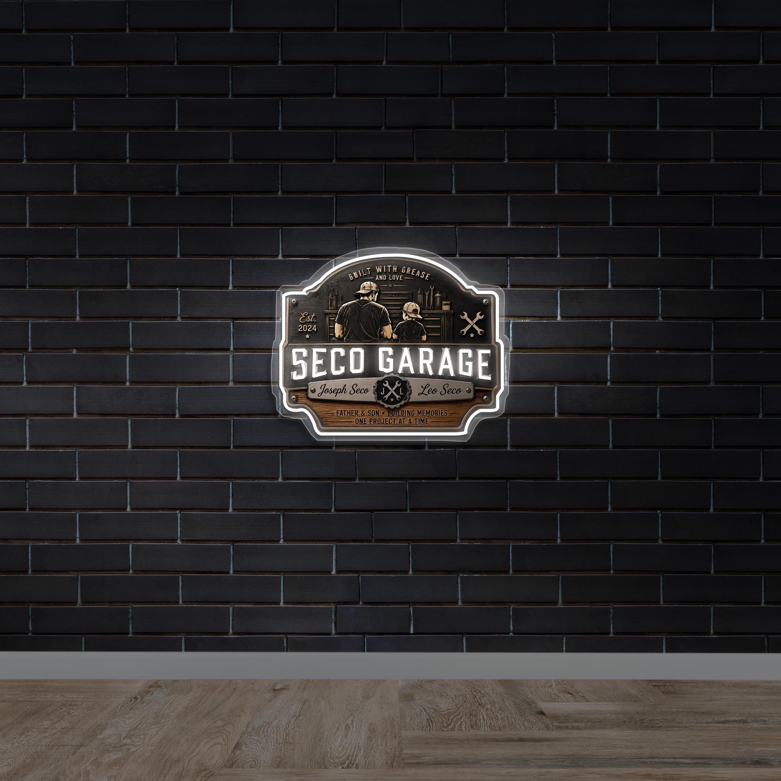 SECO GARAGE - Premium Neon Artwork