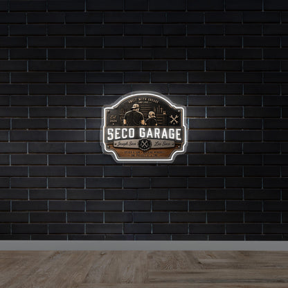 SECO GARAGE - Premium Neon Artwork
