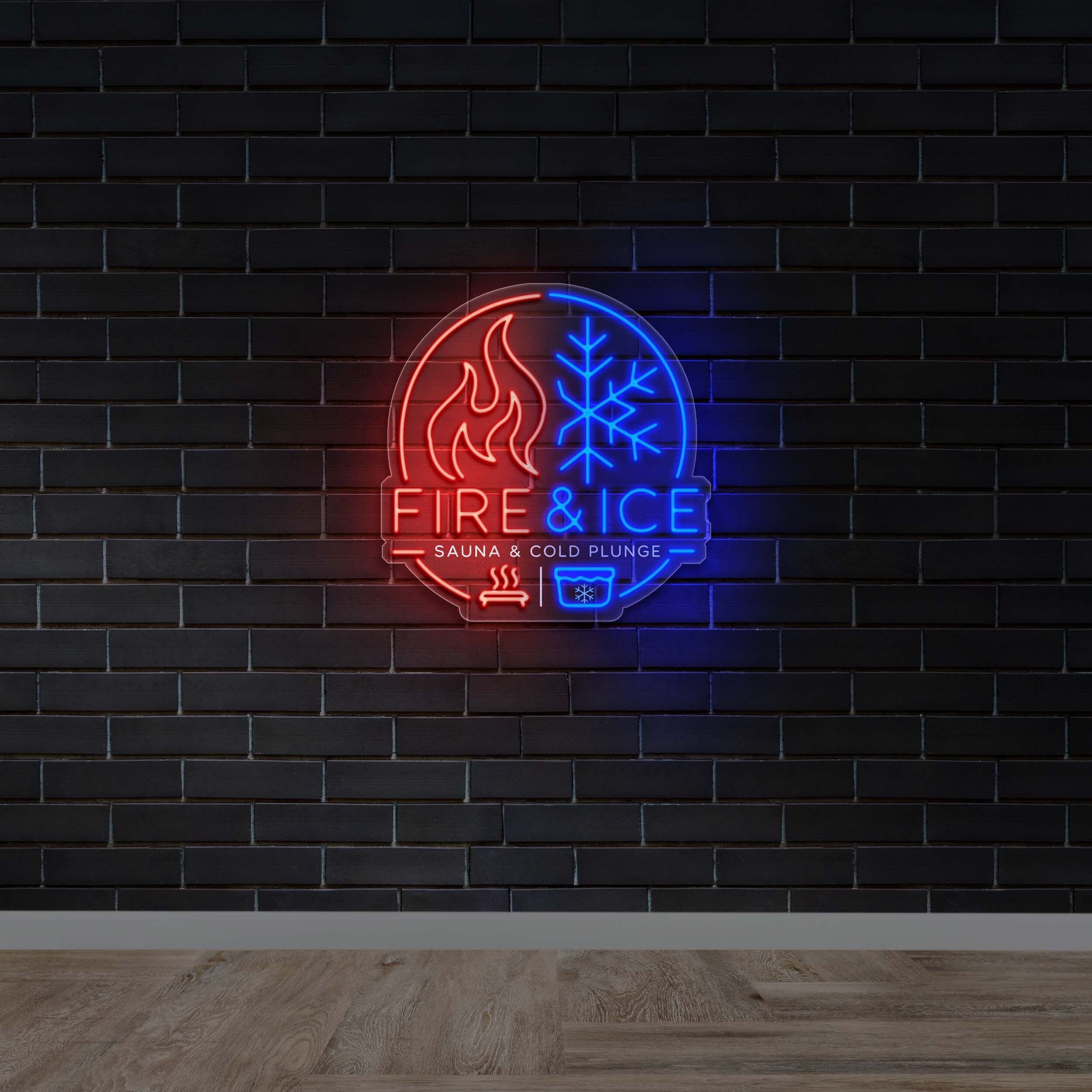 Fire & Ice - Premium Neon Artwork