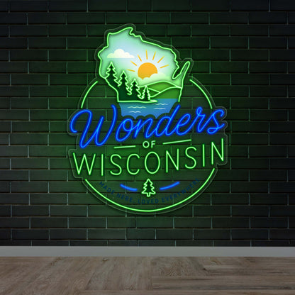 Wonders of Wisconsin - Premium Neon Artwork