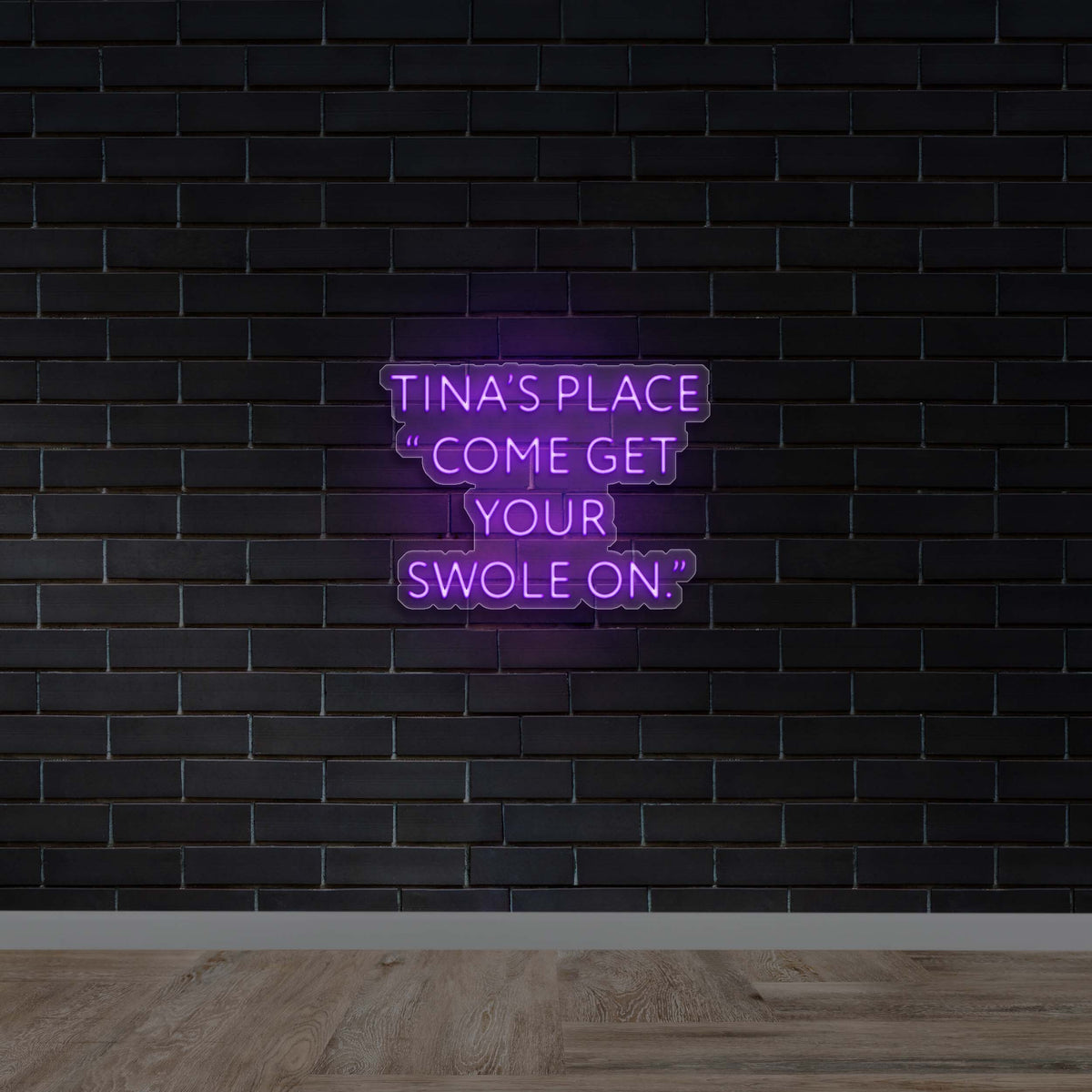 Tina's Place Come Get Your Swole On - Premium Neon Artwork