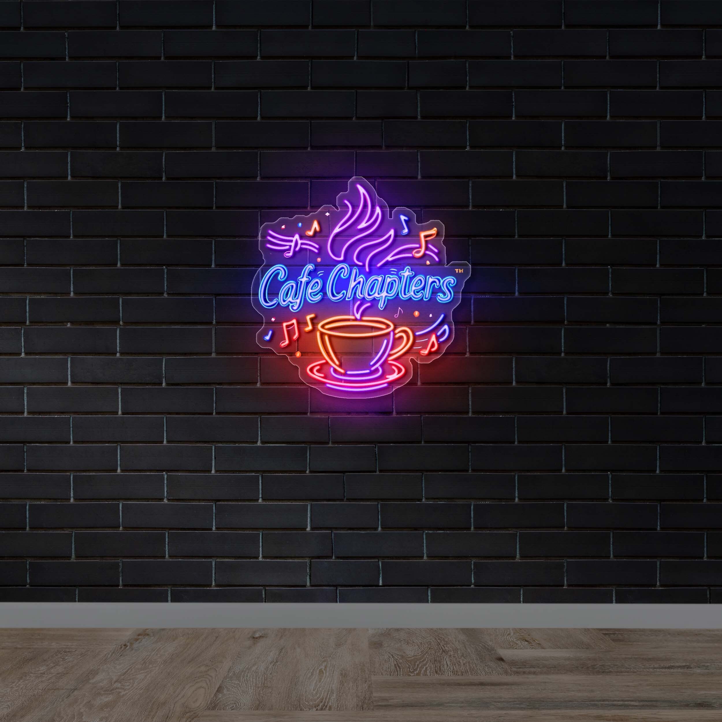 Cafe Chapters - Premium Neon Artwork