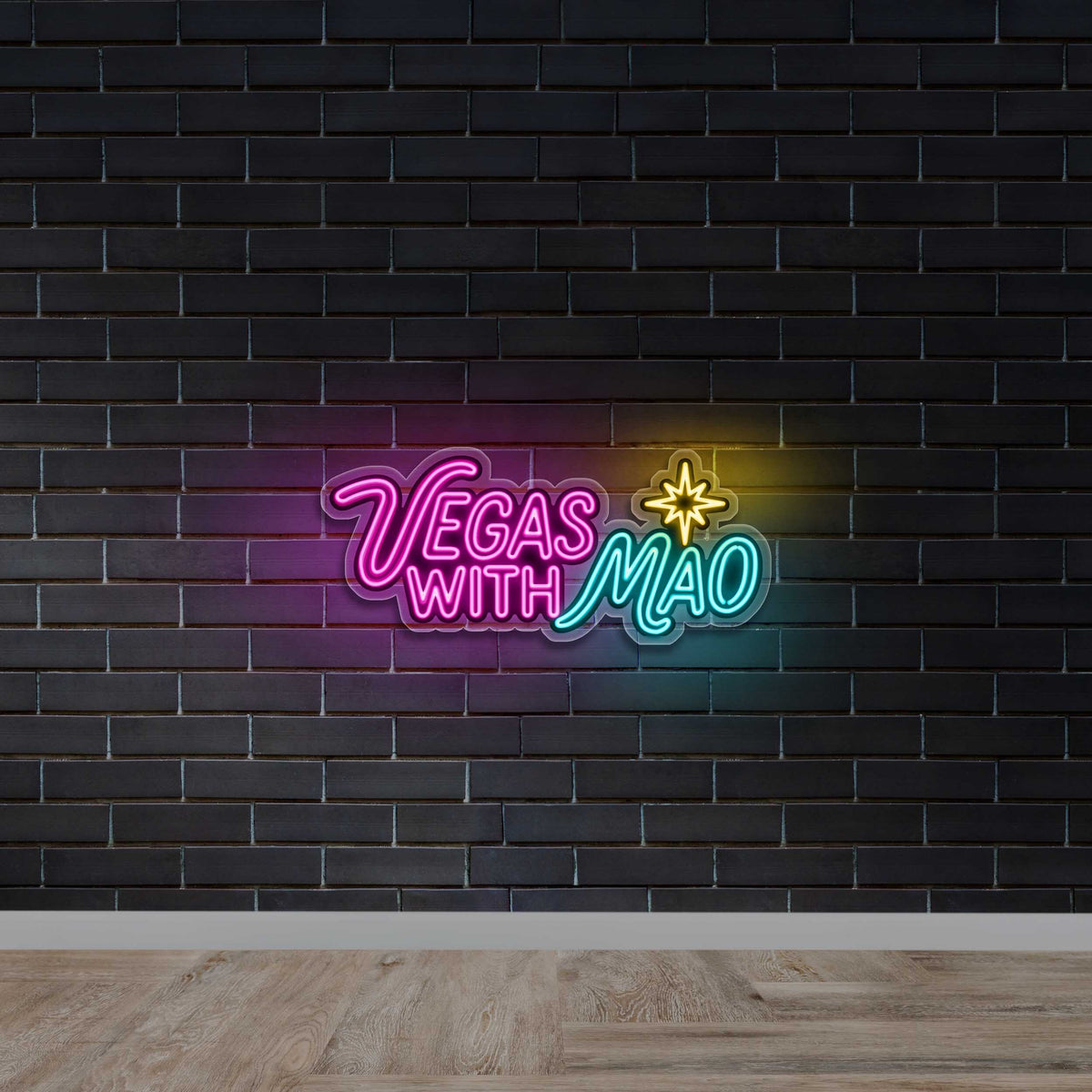 Vegas with Mao - Premium Neon Artwork