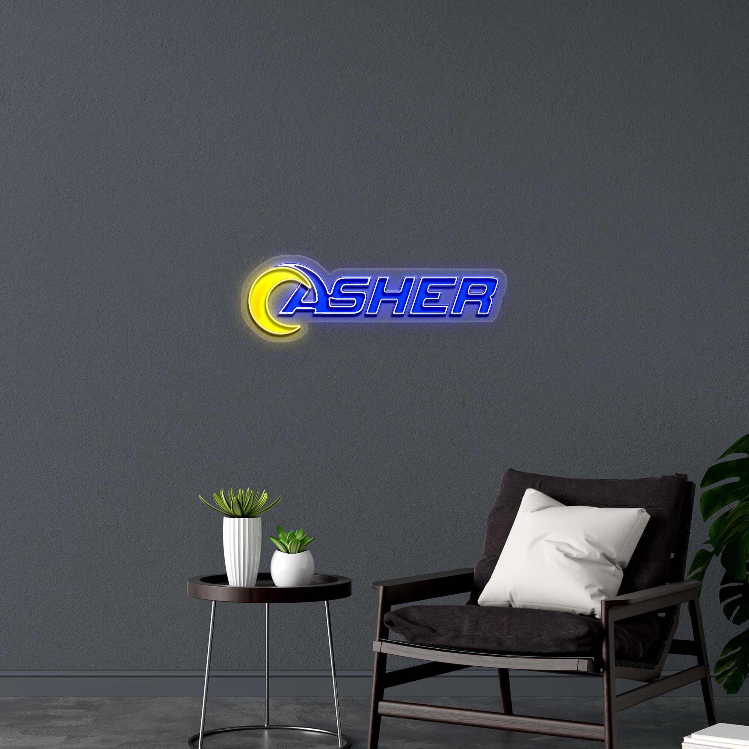 ASHER - Premium Neon Artwork