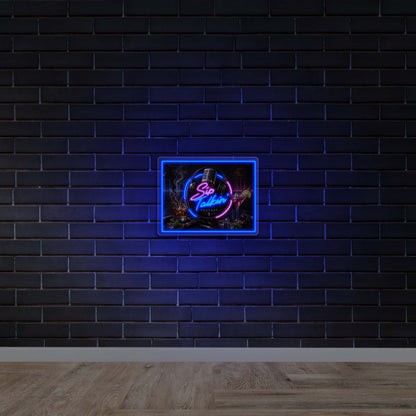 Sip Talkin’ Podcast - Premium Neon Artwork