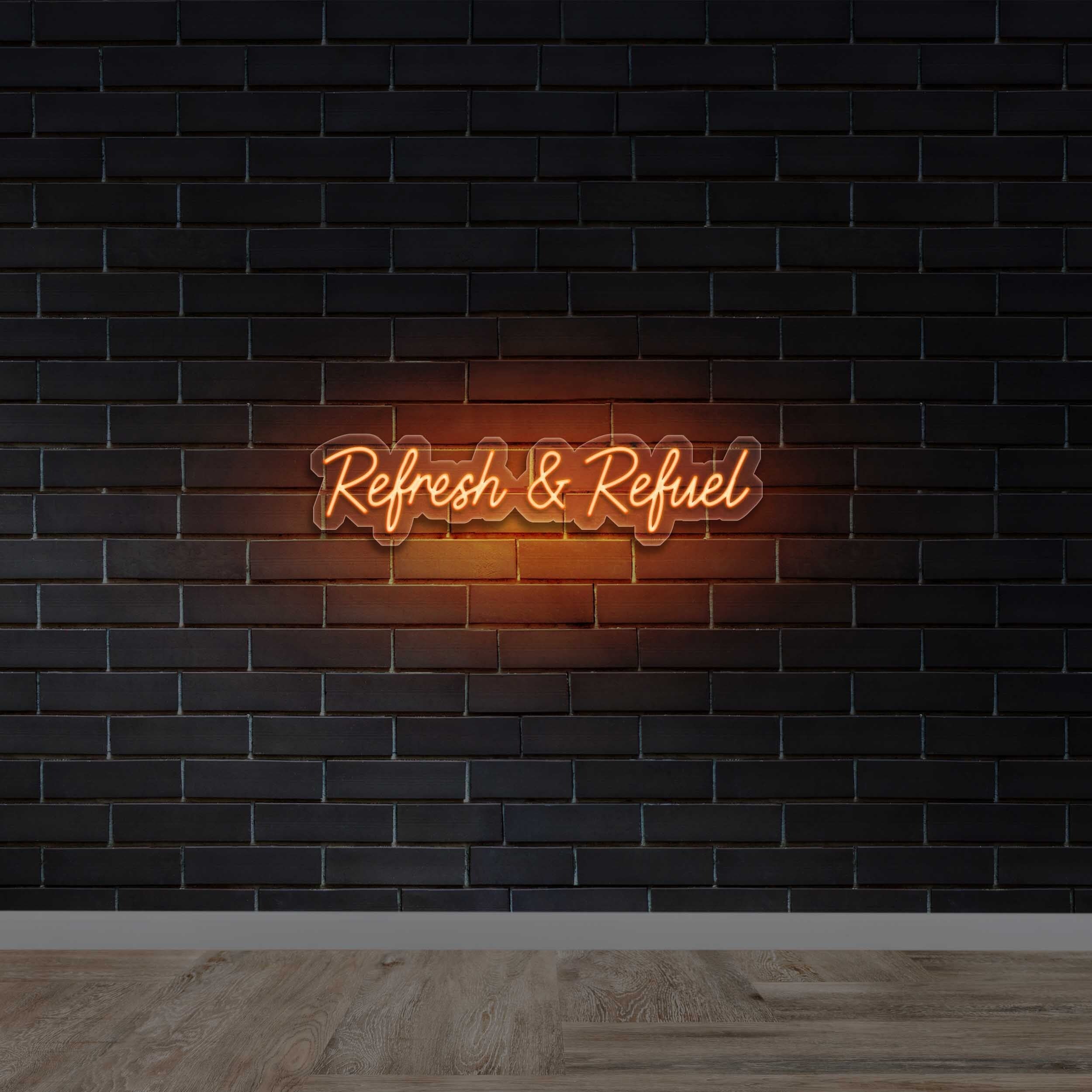 Refresh & Refuel - Premium Neon Artwork