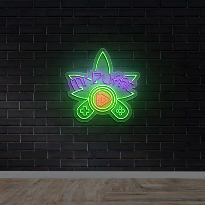 Mr. Puffit - Premium Neon Artwork