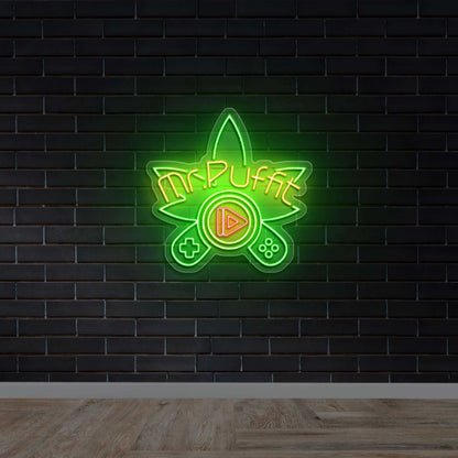 Mr. Puffit - Premium Neon Artwork