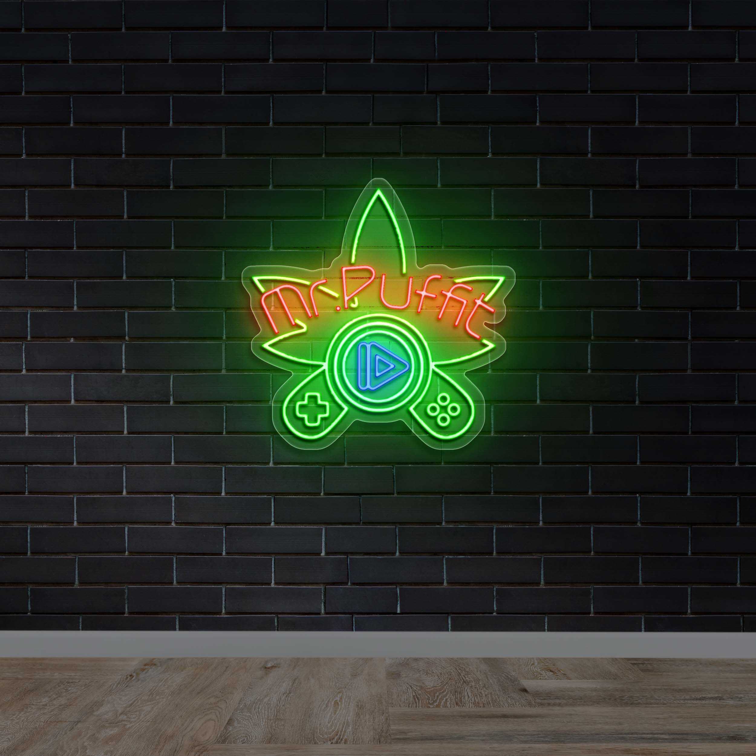 Mr. Puffit - Premium Neon Artwork