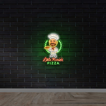 Little Mario's Pizza - Premium Neon Artwork