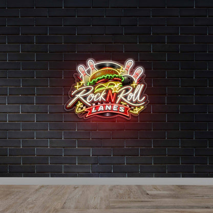 Rock N Roll Lanes - Premium Neon Artwork