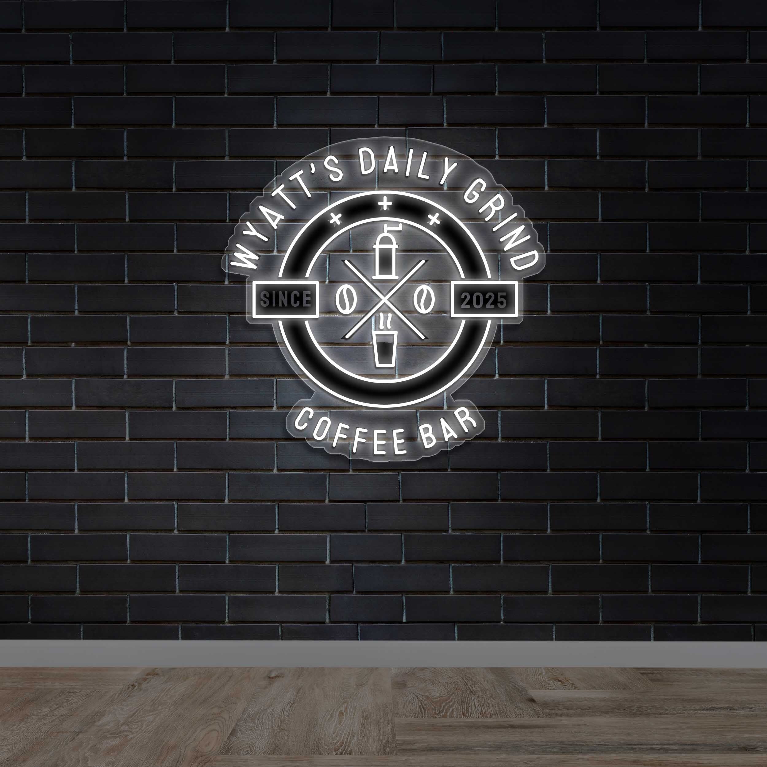 WYATT'S DAILY GRIND COFFEE BAR - Premium Neon Artwork