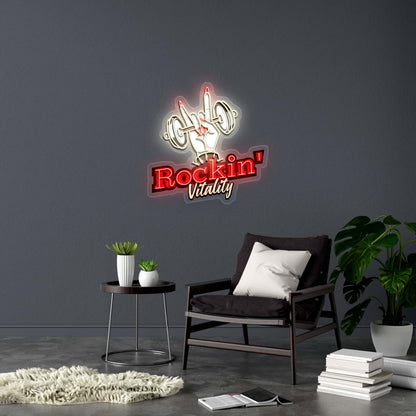 Rockin' Vitality - Premium Neon Artwork