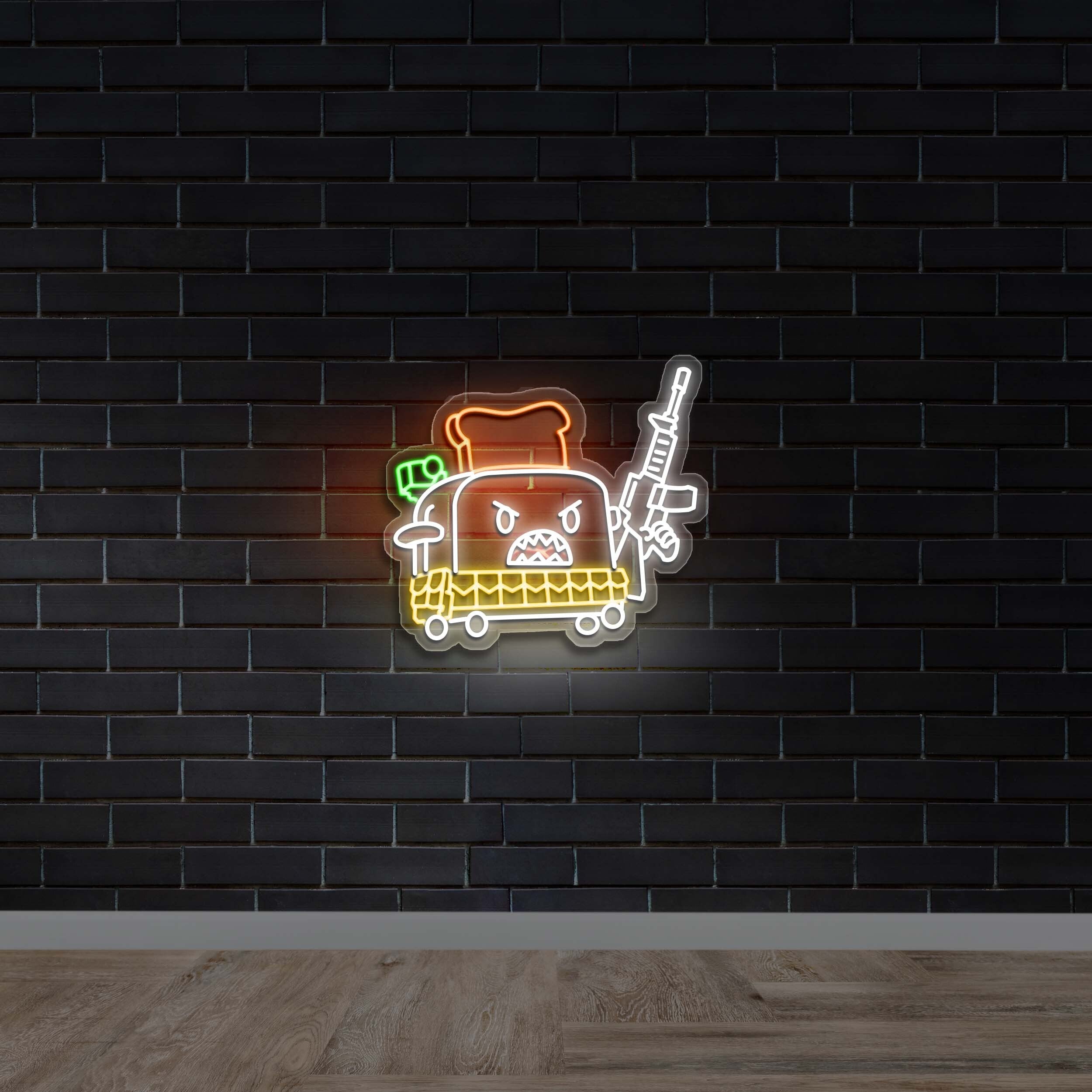 Angry Toaster - Premium Neon Artwork