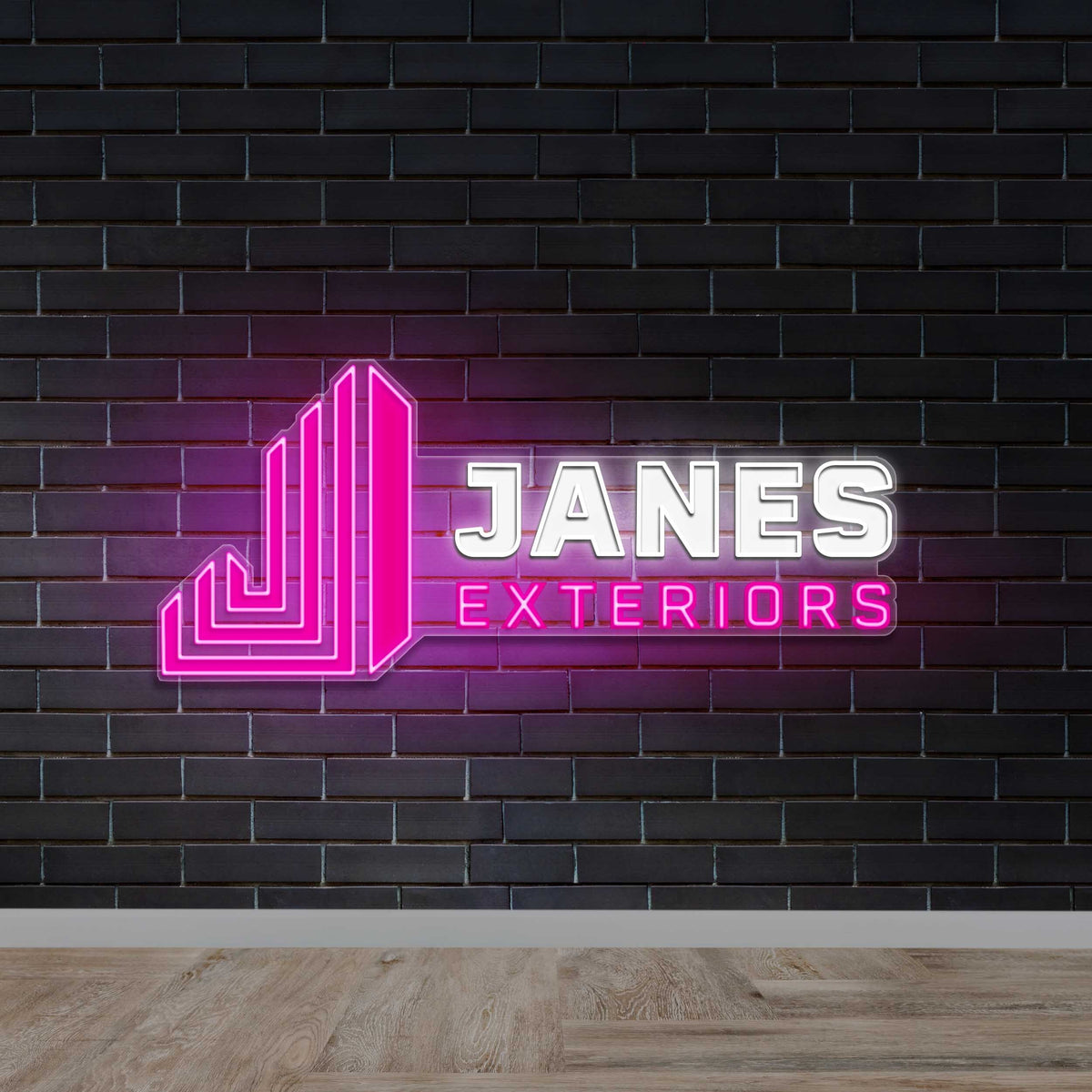 Janes Exteriors - Premium Neon Artwork