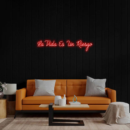 La Vida Es Un Riesgo - Premium Neon Artwork