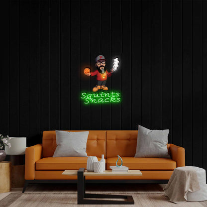 Squints Snacks - Premium Neon Artwork