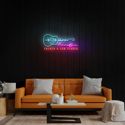 Father & Son Studio - Premium Neon Artwork