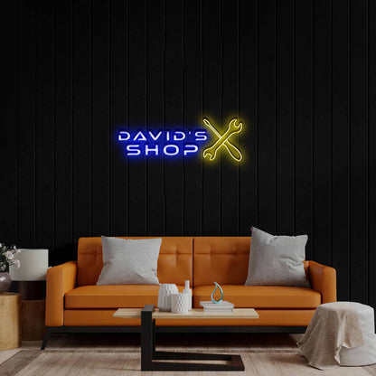 David's Shop - Premium Neon Artwork