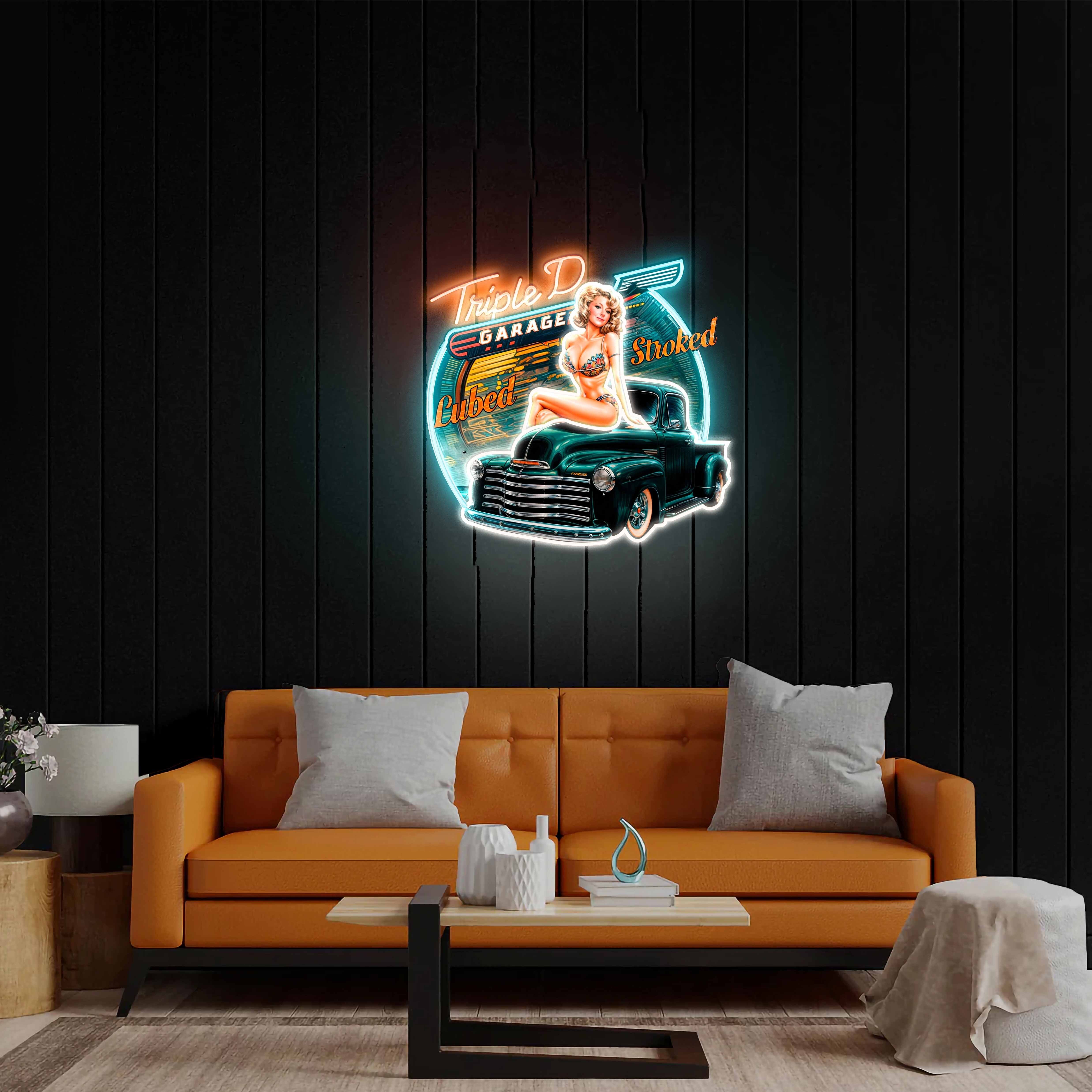 Triple D Garage - Premium Neon Artwork