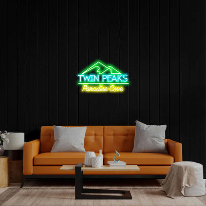 Twin Peaks Paradise Cove - Premium Neon Artwork