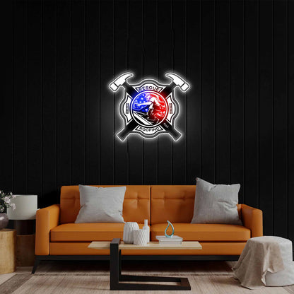 Rescue Roofing - Premium Neon Artwork