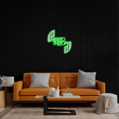 RISETO THETOP - Premium Neon Artwork