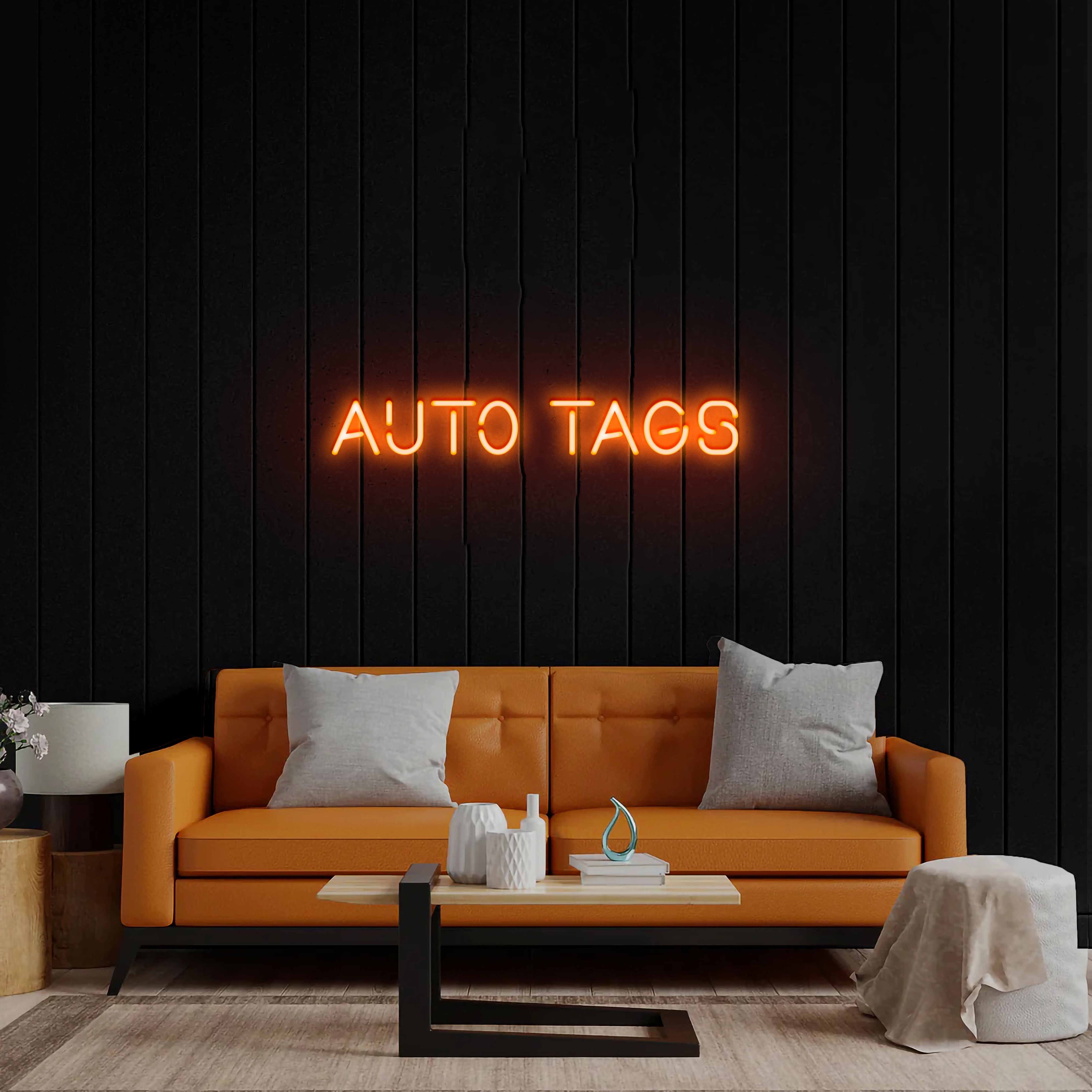 AUTO TAGS - Premium Neon Artwork