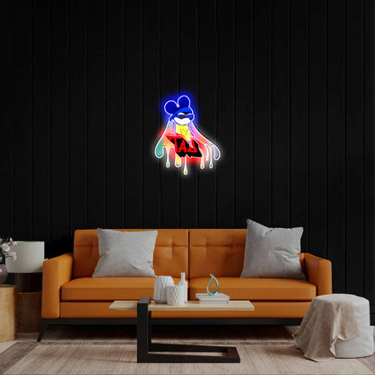 Gangster Mickey - Premium Neon Artwork