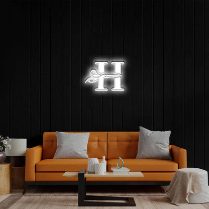 H Logo - Premium Neon Artwork
