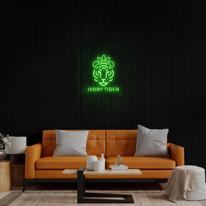Ivory Tiger - Premium Neon Artwork