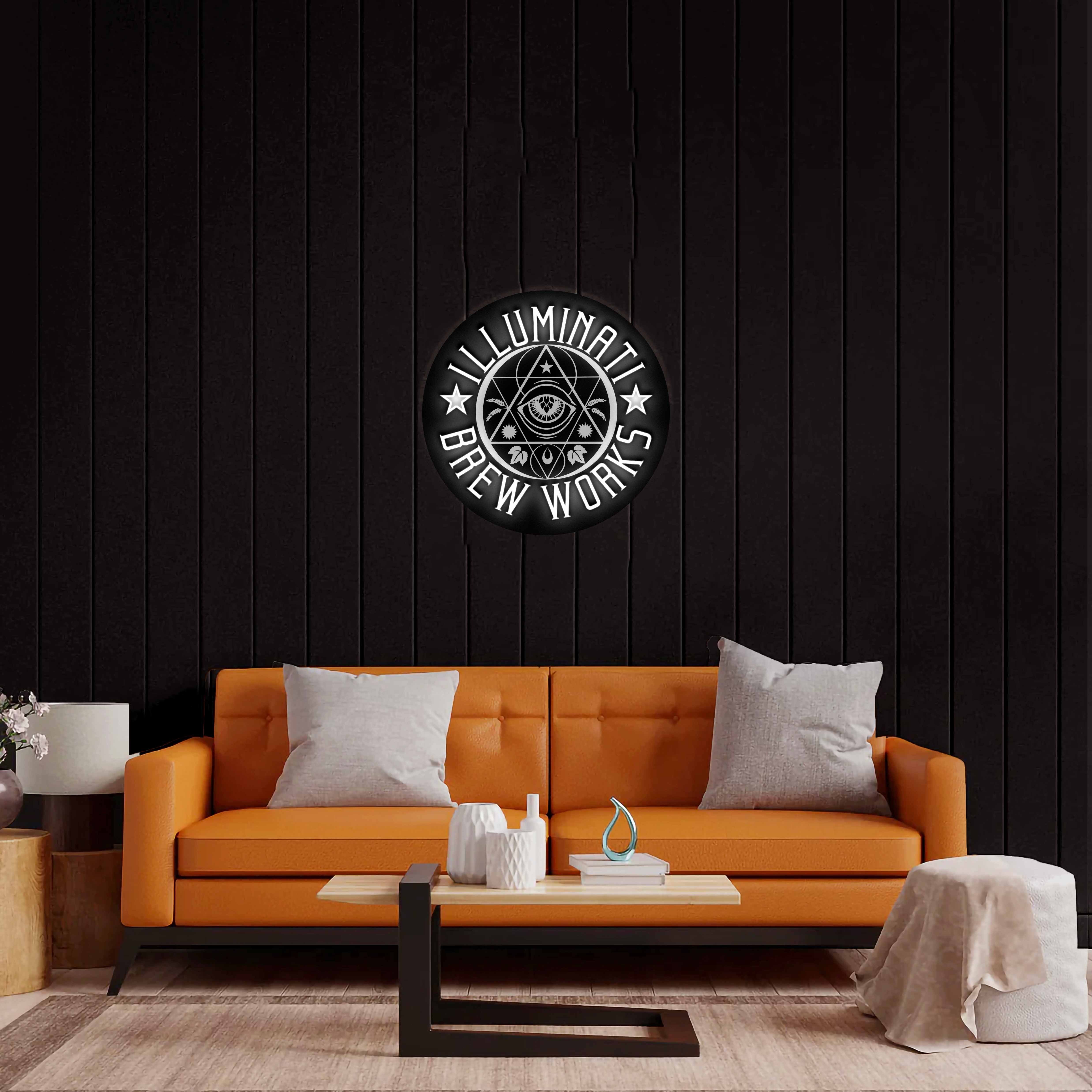 ILLUMINATI BREW WORKS - Premium Neon Artwork