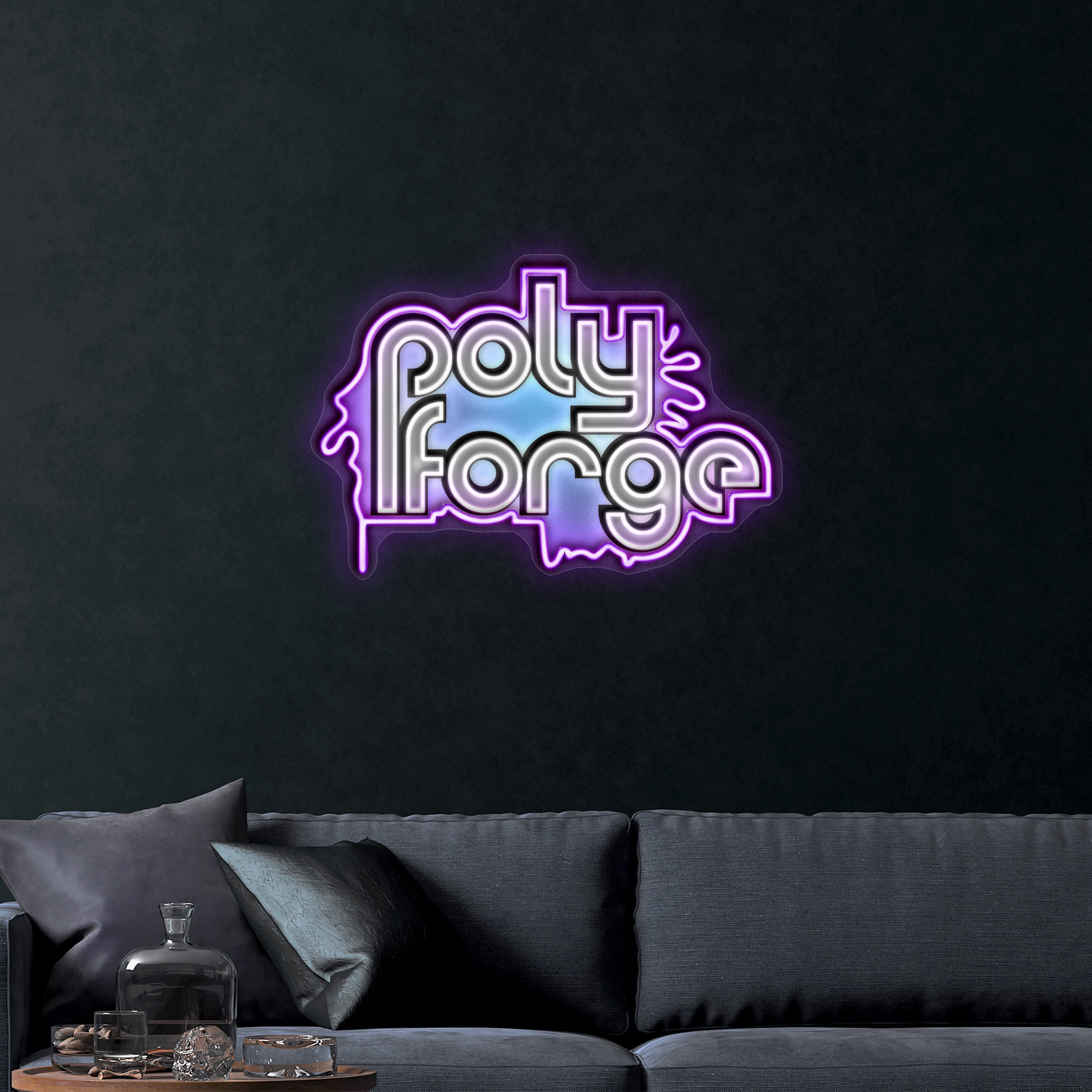 Poly Forge - Premium Neon Artwork